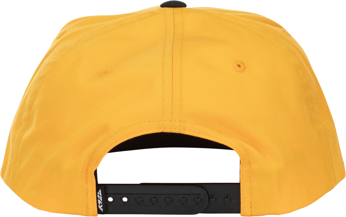 Fly Racing Varsity Hat Mustard with Adjustable Snapback for Motorcycle and Off-Road Vehicles