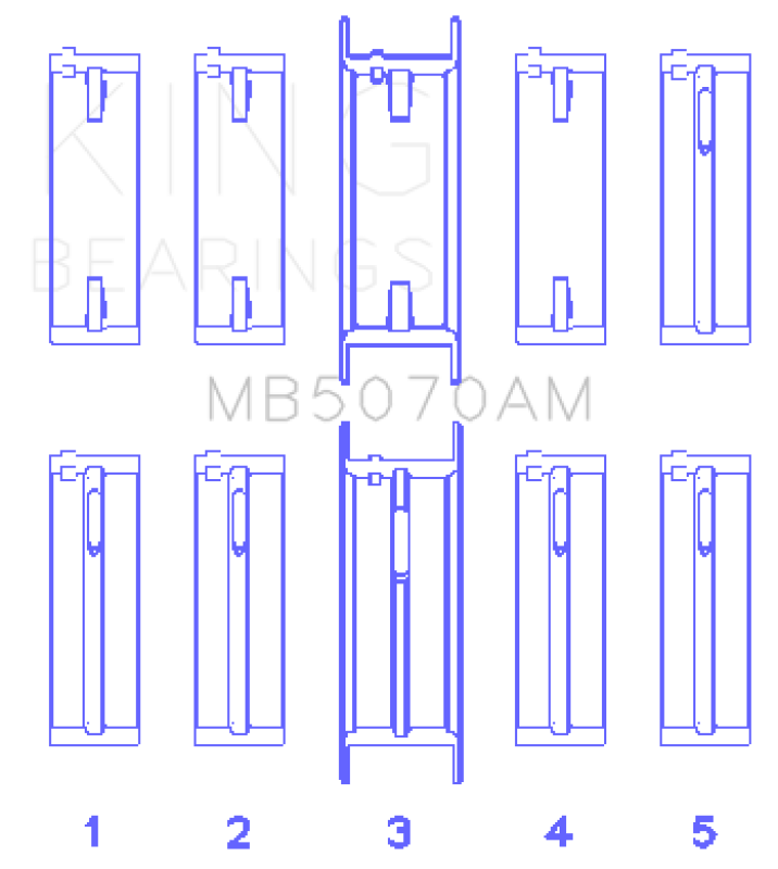 King Engine Bearings Audi/VW CK/CY/HA/JK/KY/RP/ZF/AEB (Size STD) Main Bearing Set