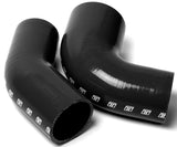 Turbosmart 90 Degree Silicon Reducer Elbow 2.0in to 2.50in - Black