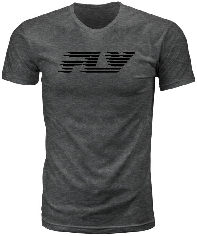 Fly Racing Fly Fast Tee in Grey – XL, Combed Ring-Spun Cotton Motorcycle T-Shirt