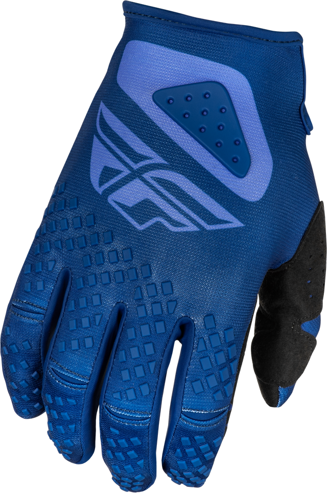 Fly Racing Kinetic Sym Gloves Ultramarine/Dark Blue – Lightweight Protective Race Gloves for Motorcycle and ATV Riders