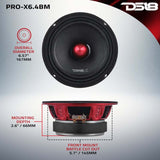 DS18 Pro-X Package with Dual PRO-X6.4BM and PRO-TW1X/BK for Car Audio Systems