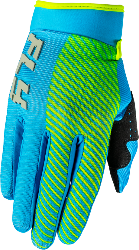 Fly Racing Youth F 16 Gloves Blue/Hi Vis Yellow - All-Around Performance Riding Gloves for Youth Motorcycles