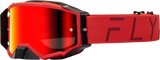 Fly Racing Zone Pro Goggle with Red Mirror/Smoke Lens for ATV, Motocross, and Off-Road Vehicles
