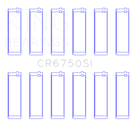 King Engine Bearings Opel X30Xe (Ecotech) (Size +0.50mm) Connecting Rod Bearing Set