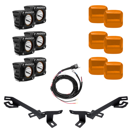 RIGID Revolve Headlight Pod Kit with Amber Backlight for Can-Am Maverick X3 (2017-2019) Turbo Models