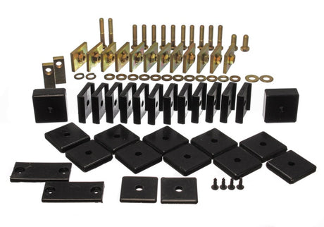 Energy Suspension Toy Land Cruiser Body Mount Set - Black | Part Number 8.4104G | Fits 1970-1978 Toyota Land Cruiser
