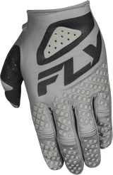 Fly Racing Youth Kinetic Sym Offroad MX Gloves – Grey/Black, Youth Medium, Fits Honda CRF250R, Yamaha YZ85, Kawasaki KX85