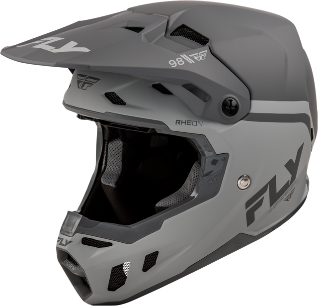 Fly Racing Formula CC Objective Helmet Matte Black/Grey XL with Advanced Impact Protection for ATV, Motorcycle, and Off-Road Vehicles