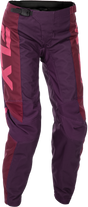 Fly Racing Women's F 16 Pants Pink/Mauve Size 5/6 – Durable Motorcycle Riding Pants with Mesh Liner and Adjustable Fit