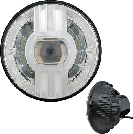 CYRON 7-Inch Beast Headlight with Daytime Running Light for Harley, Honda, Yamaha, Suzuki, Kawasaki Motorcycles - Part ABIG7B2-C