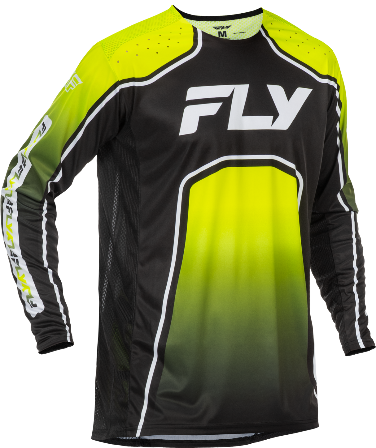 Fly Racing Youth Rayce Bicycle Jersey Lime/Black/White YXL – Suitable for Mountain Bikes, Road Bikes, and BMX Bikes