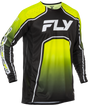 Fly Racing Youth Rayce Bicycle Jersey Lime/Black/White YM - Long Sleeve Performance Jersey for BMX and Mountain Bikes