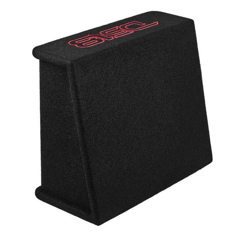 DS18 SB10A Single 10-inch Shallow Subwoofer with Enclosure – 350W RMS Amplified Sealed Design for Car Audio Systems