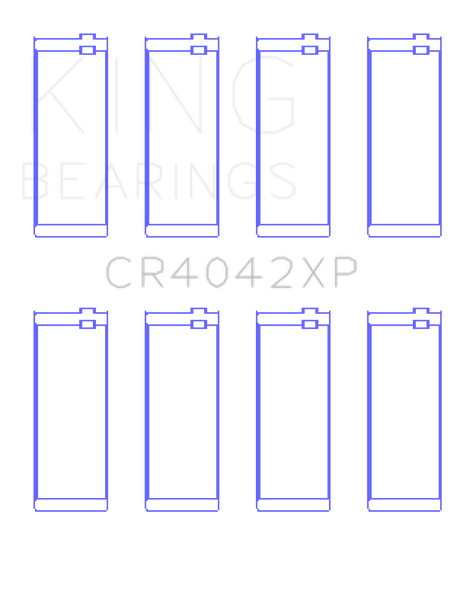 King BMW M40/M42/M43/M44 1.6L/1.8L/1.9L Connecting Rod Bearings (Set of 4) - Size +.026mm