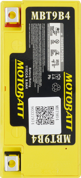 Motobatt MBT9B4 Quadflex Sealed AGM Battery for Motorcycle and Powersports Vehicles