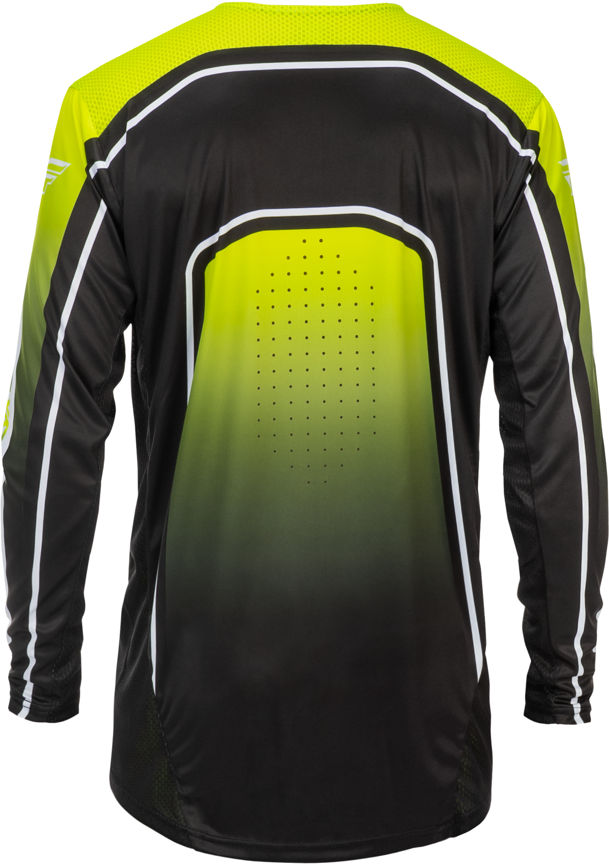 Fly Racing Youth Rayce Bicycle Jersey Lime/Black/White Ys - Long Sleeve Performance Cycling Top for Kids, Fits Most 12-16 Year Olds, Comfortable and Breathable