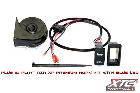 XTC Power Products Horn Kit PNP for Polaris RZR XP (Part Number: HORN-RZRXP-PR-LB) - Loud Low Tone Automotive Horn