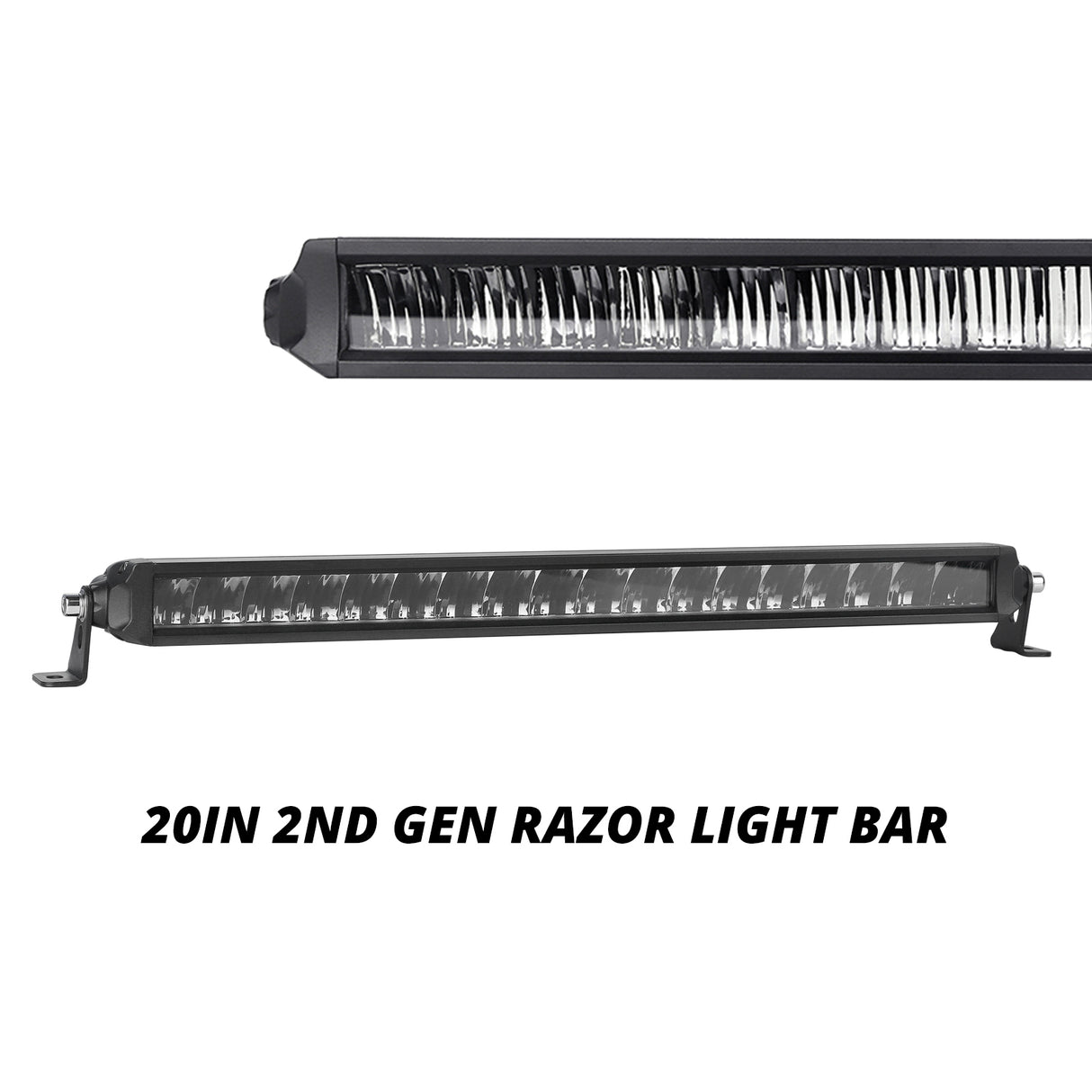 XK GLOW 20-Inch Razor Light Bar Aux High Beam with Side and Back Mounting for Trucks and SUVs