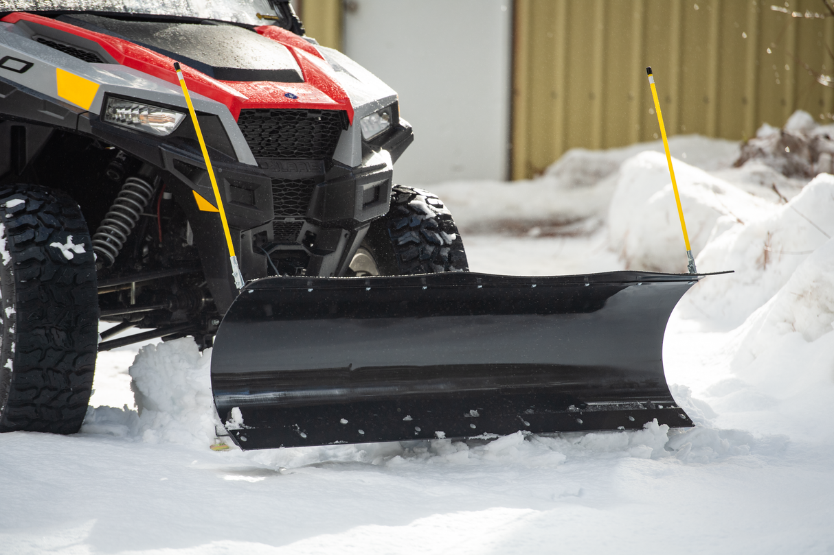 Open Trail 66-Inch Straight Snow Blade with Steel Wear Bar for UTVs and ATVs