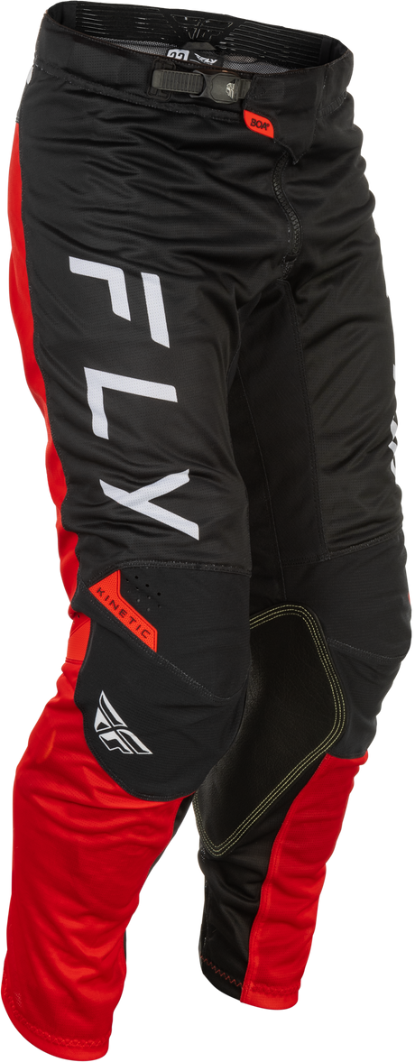 Fly Racing Kinetic Mesh Center Pants for Offroad Vehicles - Size US 34, Black/White/Red