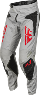 Fly Racing Kinetic Sym Offroad Pants for ATV and Dirt Bike - Size US 32, Light Grey/Red/Black