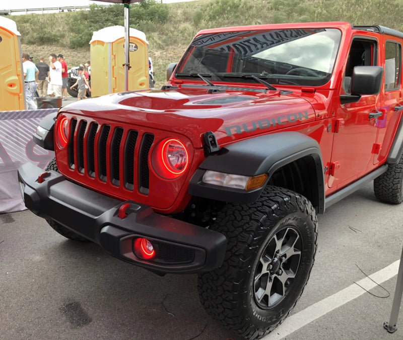 Oracle Jeep Wrangler JL/Gladiator JT LED Surface Mount Fog Light Halo Kit - ColorSHIFT