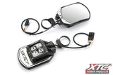 XTC Power Products SIX12 Billet Side Mirrors with Amber Backlighting for UTVs – Fits Polaris RZR, Can-Am Maverick, Yamaha YXZ, and More