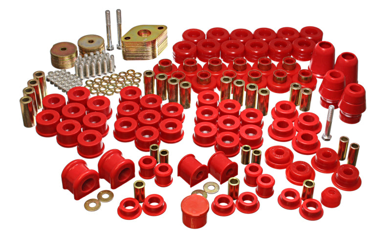 Energy Suspension 2.18108R Hyper-Flex Master Bushing Set for 2007-2013 Jeep Wrangler 4-Door, Red