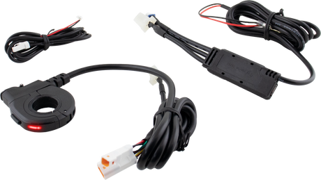 KOSO Thumb Switch with Type A Charger for Heated Grips - Compatible with Motorcycles and Scooters