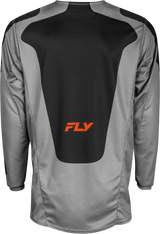 Fly Racing Kinetic Sym Jersey Grey/Orange/Black Small for Motocross and Off-Road Vehicles