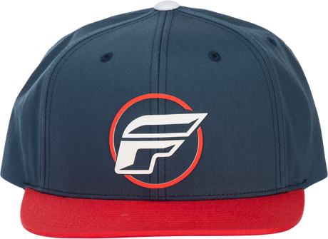 Fly Racing Fly Half Wing Hat Blue/Red with Adjustable Snapback for Motorcycles and ATVs