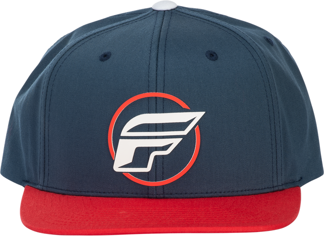 Fly Racing Fly Half Wing Hat Blue/Red with Adjustable Snapback for Motorcycles and ATVs