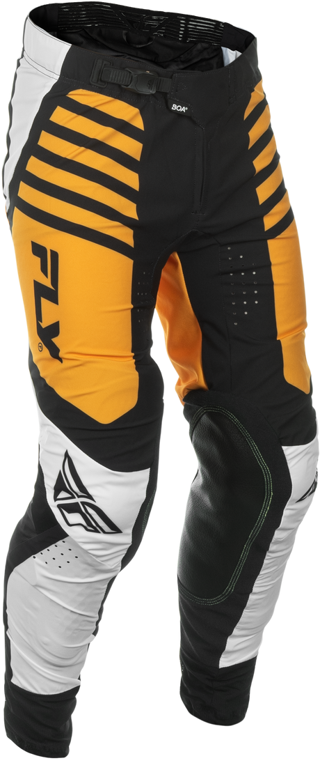 Fly Racing Youth Lite Pants - Ca/Ny White/Black/Mustard, Size 26 - Motorcycle Riding Gear for Off-Road and Motocross