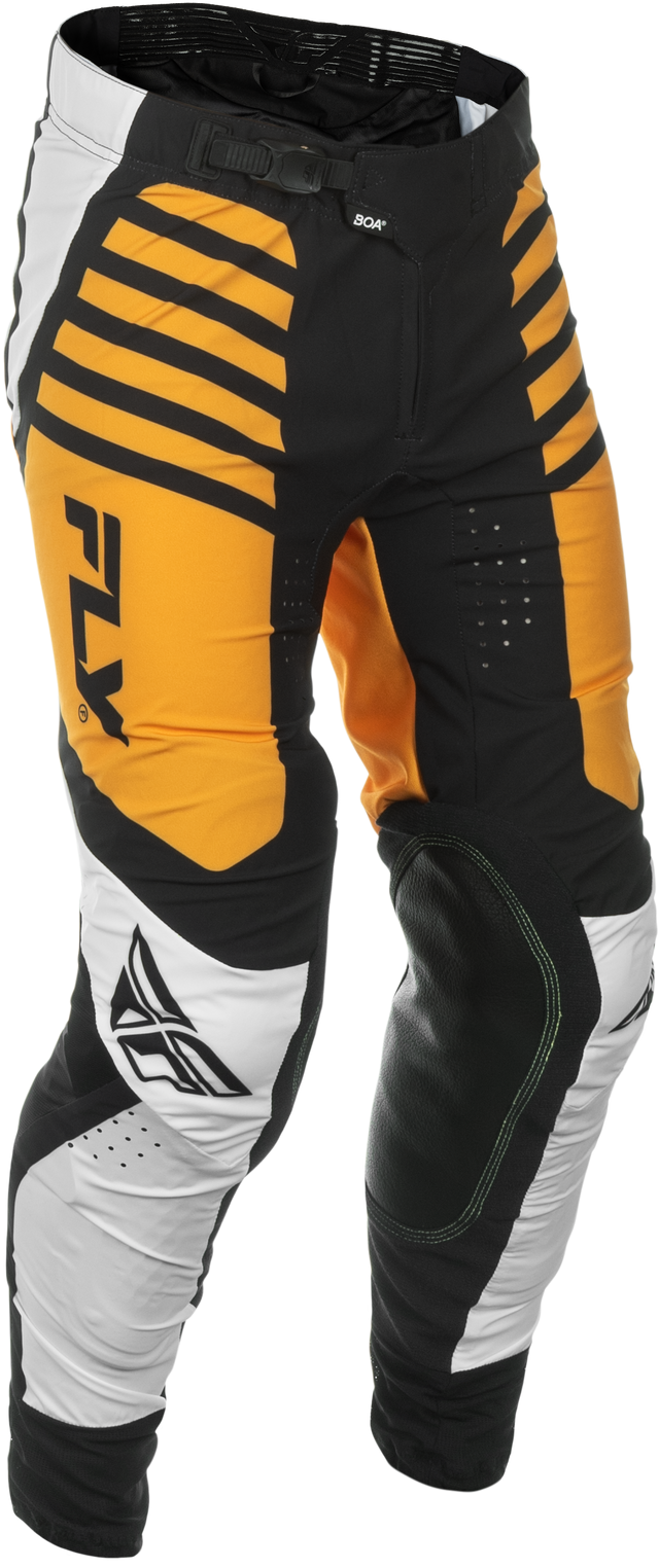 Fly Racing Lite Pants White/Black/Mustard Size 30 – Motocross Riding Gear for Youth and Adults