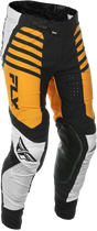 Fly Racing Lite Pants for CA/NY – Size 36, White/Black/Mustard with Advanced Protection and Comfort