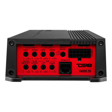 DS18 G4000.5D 5-Channel Car Amplifier with Bridgeable Subwoofer Support for Jeep, Ford, Toyota, Honda, Chevrolet