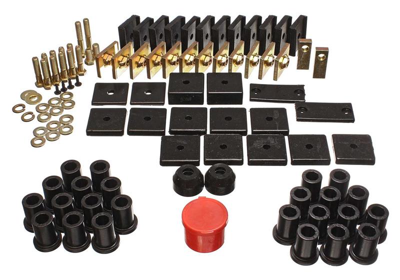 Energy Suspension 8.18105G Hyper-Flex Master Bushing Set for Toyota Land Cruiser 1964-1978, Black