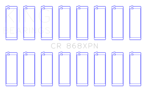 King Engine Bearings Ford Prod V8 4.6L/5.4L (Size 0.026) Performance Rod Bearing Set - Size +0.026mm