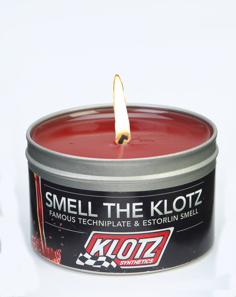 Klotz 2 Stroke Smelling Candle Synthetic Techniplate – Motorcycle Engine Oil Scented Candle