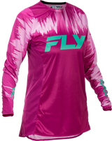 Fly Racing Women's Lite Jersey Pink/Turquoise – Sport Bike Motorcycle Riding Gear, Universal Fit