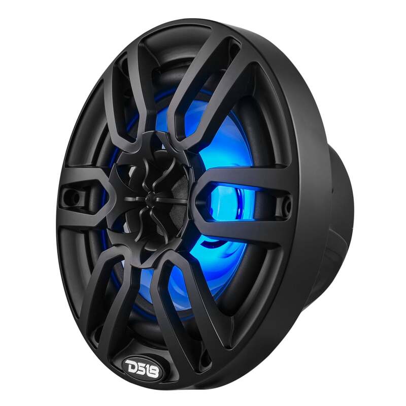 DS18 NXL Series 6.5-inch Coaxial Marine Speakers with RGB LED Lighting – Ideal for Boats and Powersports Vehicles