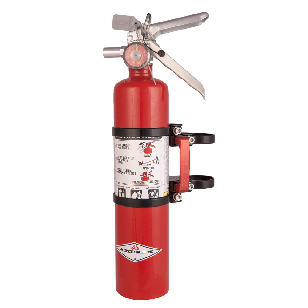 AXIA ModFMAR-BK Quick Release Mount for UTVs with 2.5 lb Red Fire Extinguisher – Fits Polaris RZR, Can-Am Maverick, Yamaha Viking, and More