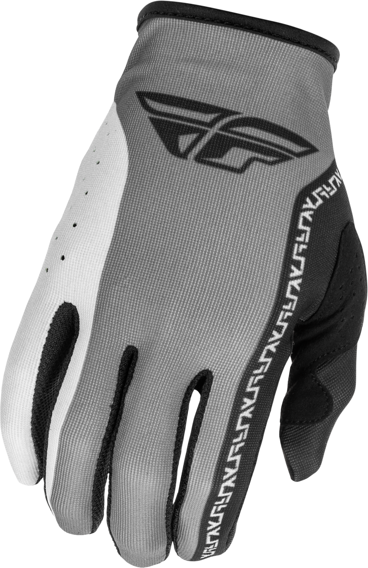 Fly Racing Lite Gloves Grey/Black XS – Lightweight Race Gloves with Touch Screen Compatibility for Motorcycle & ATV