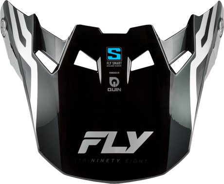 FLY RACING Formula S Carbon Byte Visor for FLY Racing Helmets - Black Carbon/Grey/Silver YL/SM