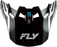 FLY Racing Formula S Carbon Byte Visor for Formula S, CC, and CP Helmets - Black Carbon/Grey/Silver Medium/Large