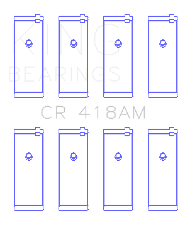 King Daewoo A15DM/A15MF/A15SMS/A16DMS/G15MF /Opel /Vauxhall 16SV/E16SE (Size 0.25) Rod Bearing Set
