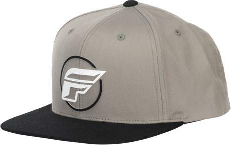 Fly Racing Half Wing Hat Grey with Snapback Closure – Adjustable Curved Bill for Motorcycle and ATV Riders