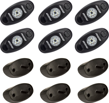 RIGID 652-400253 Rock Light Kit with 6 A-Series LED Lights for Off-Road Vehicles