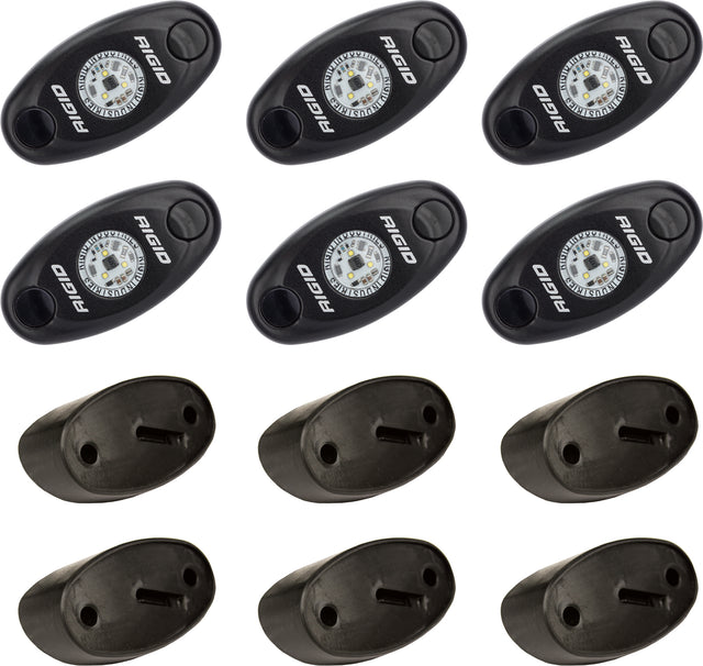 RIGID 652-400283 Rock Light Kit with 6 Blue LED Lights for Jeep, Truck, and SUV
